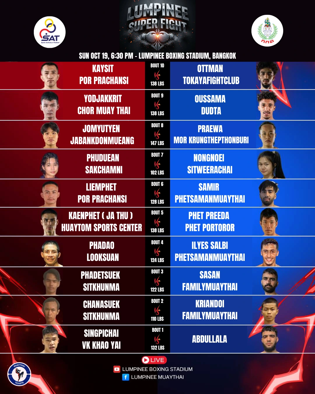 Lumpinee Stadium Events